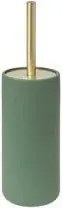 5Five Savona Toiletborstel in houder 10x35cm - Polyresin kunststeen - Ficus groen - Modern&luxe