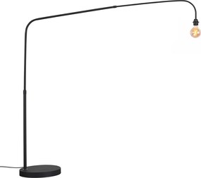 Buiten vloerlamp zwart met zwarte voet IP44 - Arc