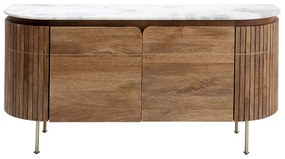 Kare Design Grace Dressoir Mangohout En Marmer - 160x45x78cm.