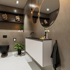 Mondiaz Ture 120cm toiletmeubel linen met wastafel urban links geen kraangat