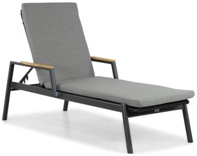 Coco Ralph Ligbed Verstelbaar Aluminium/wicker Grijs