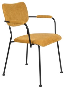 Zuiver Benson Design Armstoel Okergele Stof