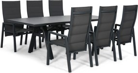 Tuinset 6 personen 230 cm Aluminium Grijs Lifestyle Garden Furniture Essence/Monza