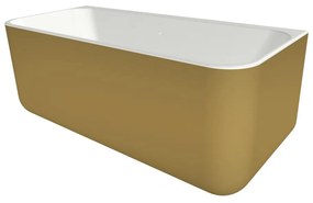 Xenz Guido half vrijstaand bad solid surface 160x70x65cm goud/wit