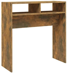 vidaXL Wandtafel 78x30x80 cm bewerkt hout gerookt eikenkleurig