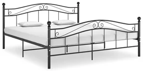 vidaXL Bedframe metaal zwart 180x200 cm