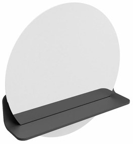 Mondiaz Spot spiegel rond Ø50cm met planchet dark grey