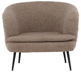 Bruine Teddy Fauteuil Zwarte Poten