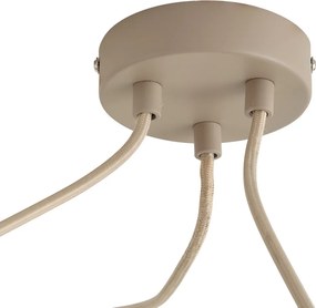 Design hanglamp beige met opaal glas 3-lichts - Tulip