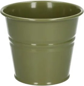 Bloempot, zink, olijfgroen,Ø11 cm