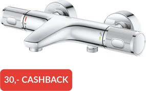 Grohe QuickFix Precision Feel thermostatische badkraan met gravering chroom