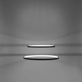 Moderne ring hanglamp antraciet incl. LED dimbaar - Anella Duo Modern rond Binnenverlichting Lamp