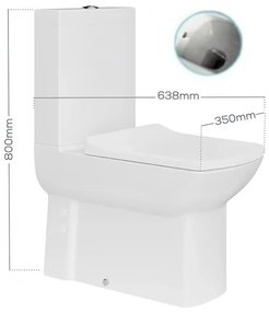Kerra Lara staande douche wc met zitting wit