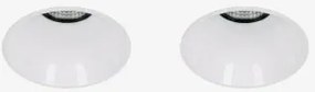 Pack Van 2 Inbouw Led Downlights Zonder Rand, Trimless, Rond Ø6,8 Cm In Aluminium Orelva Wit & Warm Wit 2700k & 11 W & 38º - Sklum