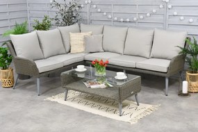 Bilbao Hoek Tuinpunt tuinmeubelen grijs