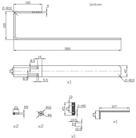 Eastbrook Warrington handdoekhouder 38cm RVS gepolijst