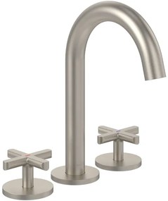 Villeroy & Boch Loop & Friends Driegats wastafelkraan - Matt Brushed Nickel (RVS) TVZ10600900064