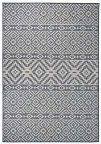 vidaXL Buitenkleed met patroon platgeweven 160x230 cm blauw