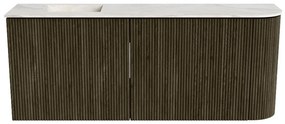 Mondiaz Joya DLux 100cm toiletmeubel ronding rechts shadow met wastafel faye links 1 kraangat ostra