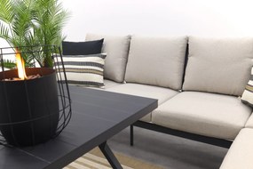 Sergio lounge dining set met stoel - Carbon/Desert - 3-delig rechts