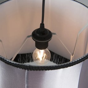 Retro hanglamp zwart met grijs 45 cm - Granny