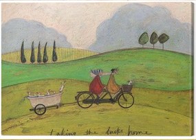 Schilderij op canvas Sam Toft - Taking the Ducks Home