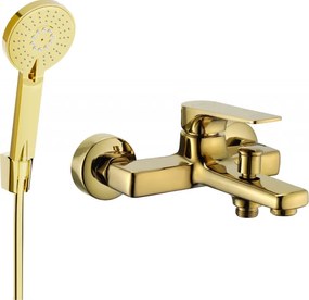 Mexen Lynx R40 badkraan met doucheset, goud - 74593R40-50