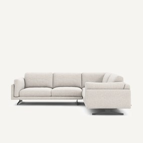 Hoekbank in gespikkeld canvas, CÉSAR