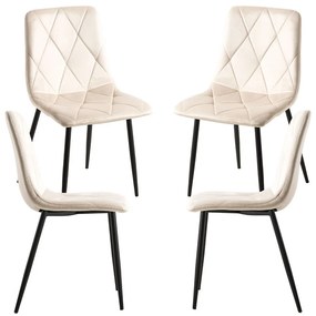 Set 4 Fluwelen Lyke Stoelen
