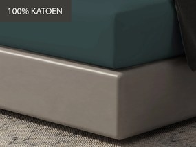 Hoeslaken Home - 100% natuurlijk katoen - 90x200 - donkergroen