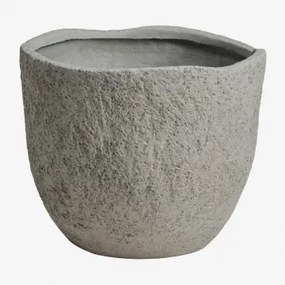 Buitenbloempot Van Cement Nuria Ø30 Cm - ↑25 Cm & Grijs – Koel - Sklum