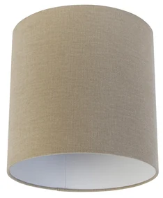 Stoffen lampenkap lichtbruin cilinder 25/25/25
