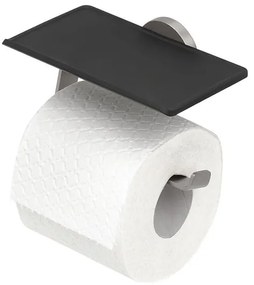 Tiger Noon Toiletrolhouder - zonder klep - met planchet - geborsteld RVS 4008911321111
