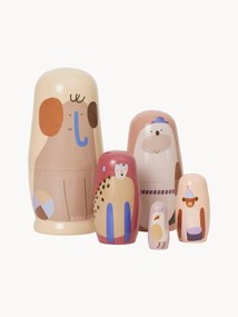 Nestpoppen Critter van Schima Superba hout, 5-delig