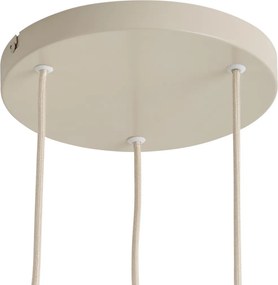 Moderne hanglamp beige met ronde kap 3-lichts - Concerto