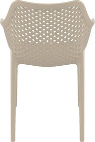 Garden Impressions Air XL design tuinstoel taupe - 4 stuks