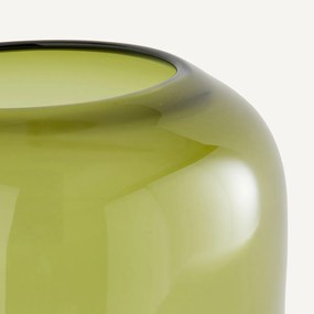 Mondgeblazen vaas van getint glas, Sopio