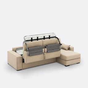 Hoekbank-bed, polyester, mousse Cécilia