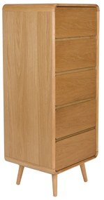 Zuiver Rise Natural Design Ladenkast Gebogen Eikenhout - 40x45x112cm.