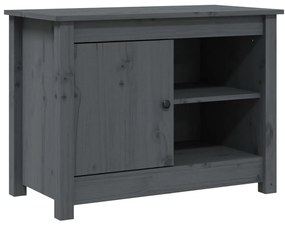 vidaXL Tv-meubel 70x36,5x52 cm massief grenenhout grijs