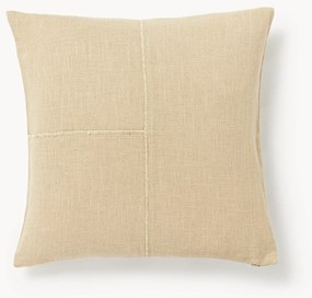 Katoenen kussenhoes Terre met decoratieve naad