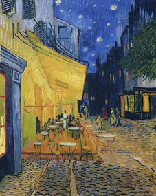Kunstreproductie Café Terras bij Nacht, Vincent van Gogh
