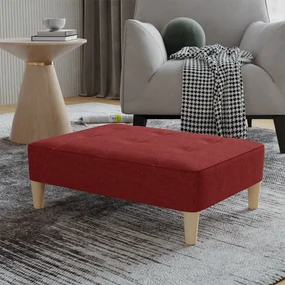vidaXL Voetenbank 78x56x32 cm stof wijnrood