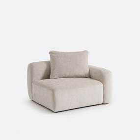 Halfzits bank met rechte armleuning, jacquard chenille, AMAD