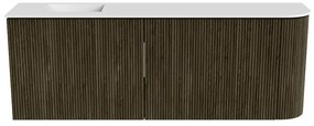 Mondiaz Joya 110cm toiletmeubel ronding rechts shadow met wastafel faye links zonder kraangat talc