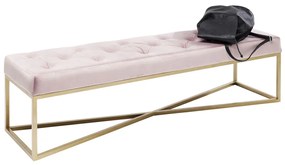 Kare Design Crossover Fluwelen Halbankje Roze 150 Cm