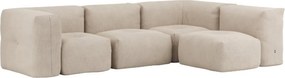 Soft Zitzak Indoor 4 Seater Hoekbank - Corduroy Beige