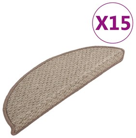 vidaXL Trapmatten 15 st 65x25 cm bruin