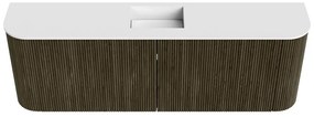 Mondiaz Joya 125cm toiletmeubel ronding links/rechts shadow met wastafel faye midden zonder kraangat talc