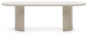 Kave Home Nealy Ovale Eettafel Beige Ecru 240 Cm - 240 X 100cm.